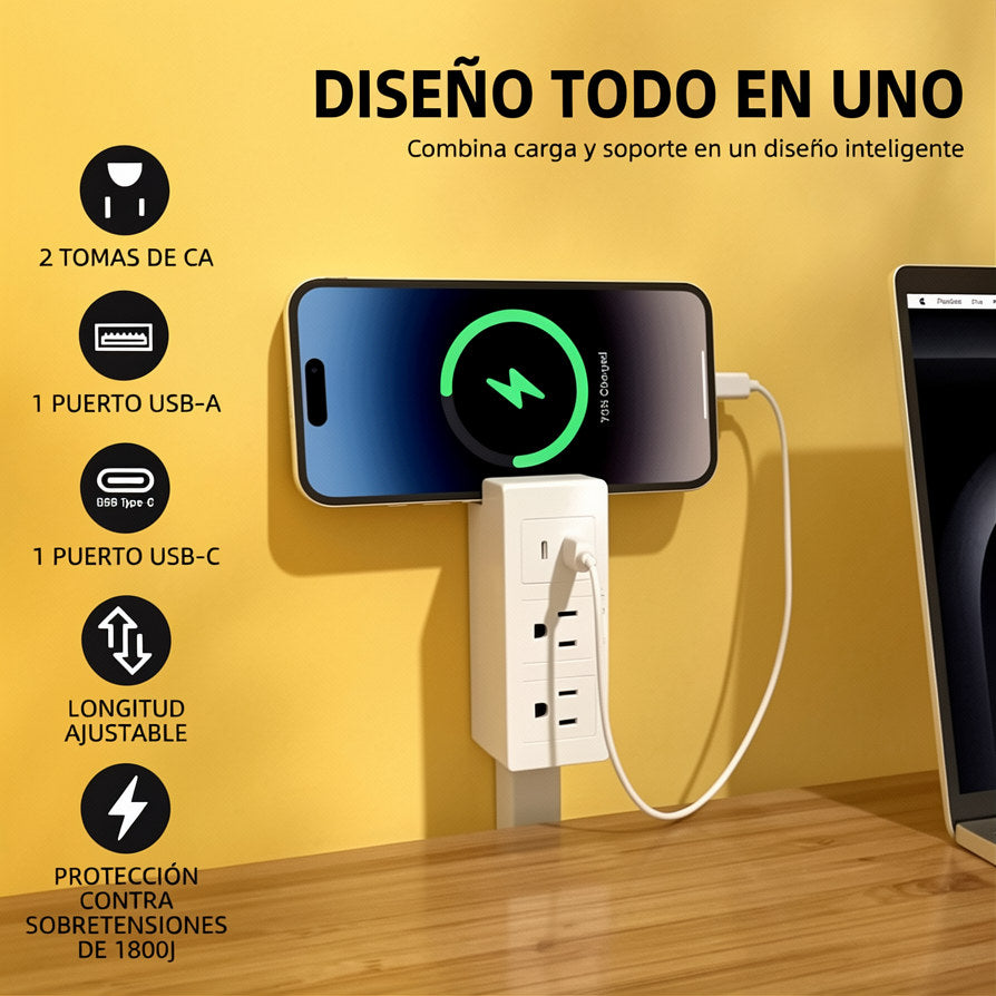 Extensor Giratorio Enchufe Pared